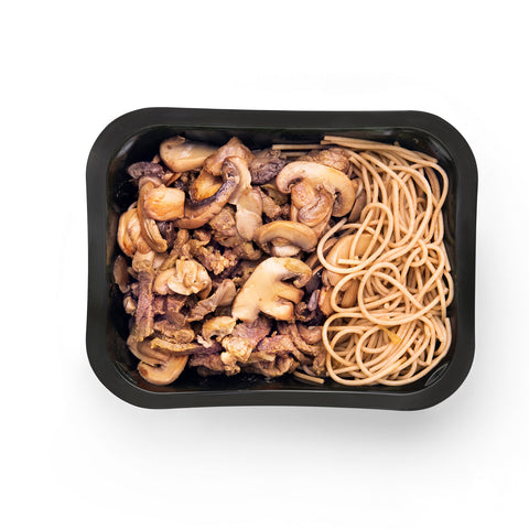 Ternera con espaguetti al curry